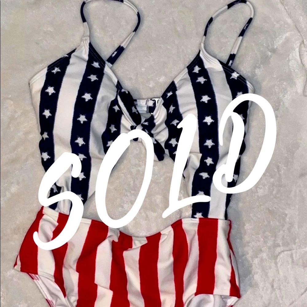 **SOLD** Red White & Blue Swimsuit